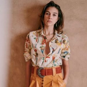 Sezane Pierro Shirt People Print